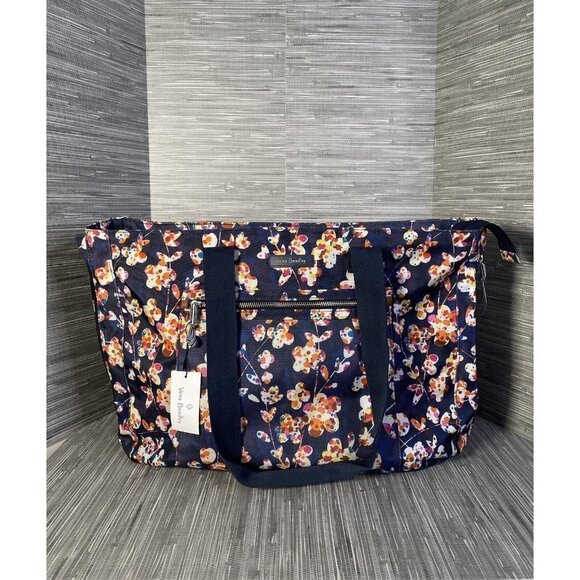 Vera Bradley Womens 22178-J83 Tote Bag Blue Floral Square Lightweight Zipper - Picture 8 of 8